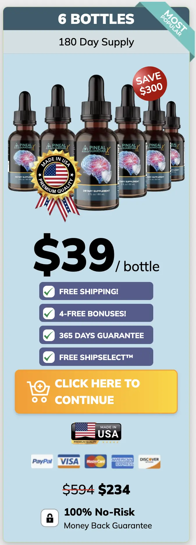 Pineal Guardian order six bottles